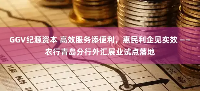 GGV纪源资本 高效服务添便利，惠民利企见实效 ——农行青岛分行外汇展业试点落地